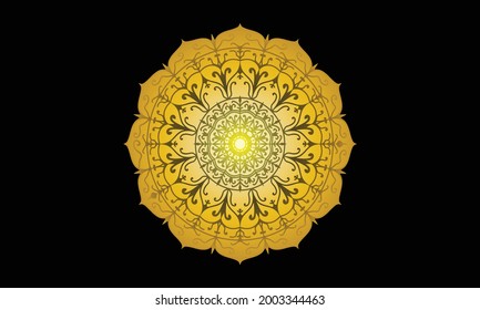 Beautiful Indian floral ornament. Ethnic Mandala. Henna tattoo style. hand drawn design.coloring book