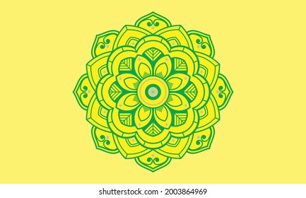 Beautiful Indian floral ornament. Ethnic Mandala. Henna tattoo style. hand drawn design.coloring book