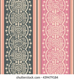 Beautiful Indian floral ornament. Ethnic Mandala. Henna tattoo style.  
