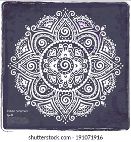 Beautiful Indian floral ornament for your business