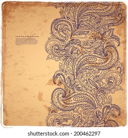 Beautiful Indian floral ornament for your business