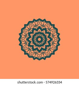 Beautiful Indian floral seamless ornament print. Ethnic Mandala Fabrik. Vector Buddhism style Meditation Print.Suitable for textile, greeting card background, coloring book,phone case print. Copyspace