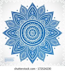 Beautiful Indian henna ornament