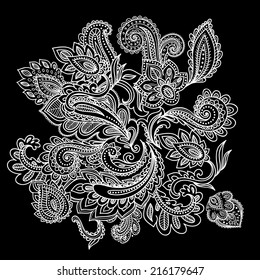 Beautiful Indian paisley ornament for your business