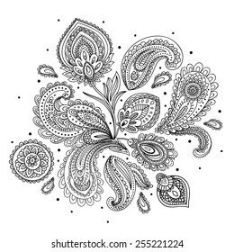 Beautiful Indian paisley ornament for your business