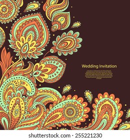 Beautiful Indian paisley ornament for your business