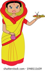 94 Yellow saree cartoon Images, Stock Photos & Vectors | Shutterstock