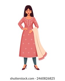 Beautiful Indian woman in kurta