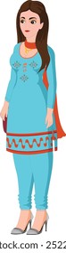 Beautiful Indian woman, indian woman in saree, saree woman, Indian Business Woman, cartoon character design