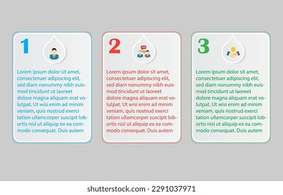Beautiful infographic template . Vector business template for presentation or other events. Creative concept for infographics with three options.
