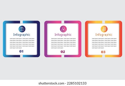 Hermosa infografía con tres objetivos