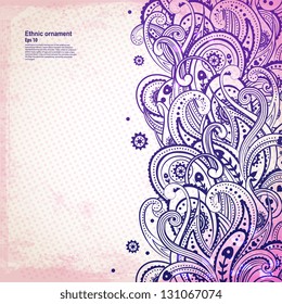 Beautiful ink paisley ornament