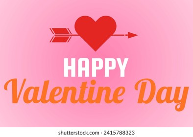 beautiful inscription happy valentine's day with heart