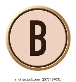 Beautiful Valentine’s Inspired Letter B in Warm Pastel for Romantic Moments