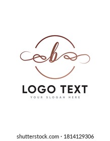 A beautiful and interesting calligraphy handwriting letter type B logo template, Vector logo for business and company identity 