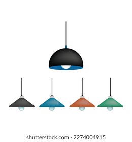 Bonita luz interior Vector, colección Bulb y fondo suave. ilustración de luces.