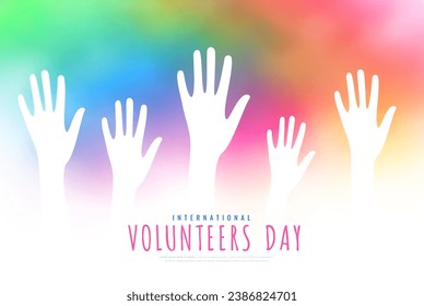 beautiful international volunteers day background for social service vector