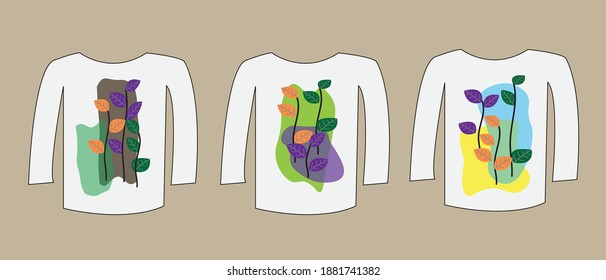 Beautiful and intersting floral t-shirt design