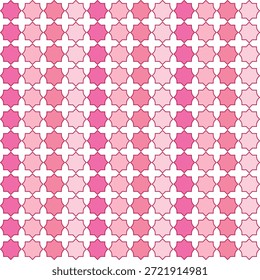 Ein schönes und kompliziertes Ramadan-Muster. Das Muster ist symmetrisch und gleichmäßig verteilt, sodass es ein harmonisches und ausgewogenes Aussehen hat. Dieses Design könnte für dekorative Zwecke wie Tapeten, Gewebe oder Kunstdrucke verwendet werden.