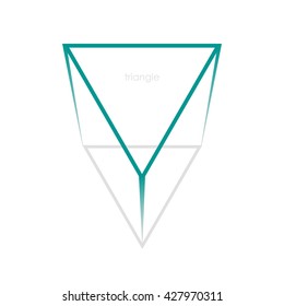 Beautiful inverted triangle. Vector element. Beautiful sign for your design.