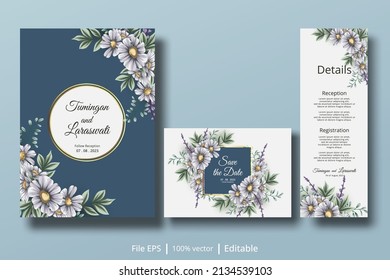 a beautiful invitation card with a combination of floral and soft colors suitable to complement the needs of wedding invitation designs.