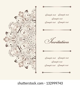 Beautiful invitation card with floral elements