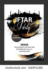 A Beautiful Invitation Card & Flyer For Iftar Dinner Celebration & Party.