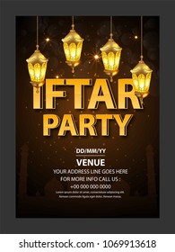 A beautiful invitation card & flyer for iftar dinner celebration & Party.