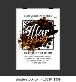 A beautiful invitation card & flyer for iftar dinner celebration & Party.