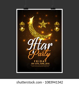 A beautiful invitation card & flyer for iftar dinner celebration & Party.