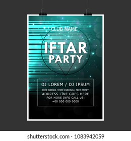 A beautiful invitation card & flyer for iftar dinner celebration & Party.