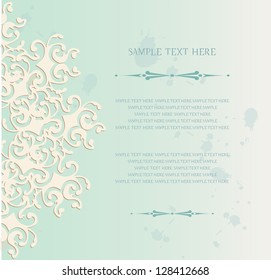 beautiful invitation card with pattern