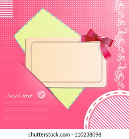 Beautiful invitation. Colorful vector design.