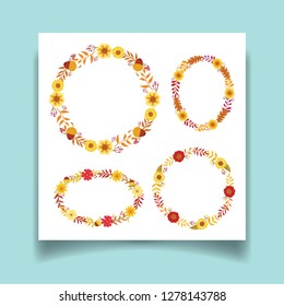 Beautiful invitation design background with floral vector