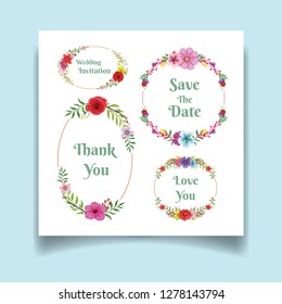 Beautiful invitation design background with floral vector