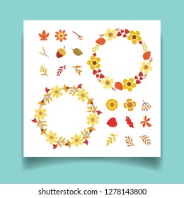 Beautiful invitation design background with floral vector
