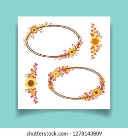 Beautiful invitation design background with floral vector