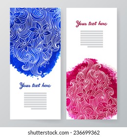 Beautiful invitation with floral elements.