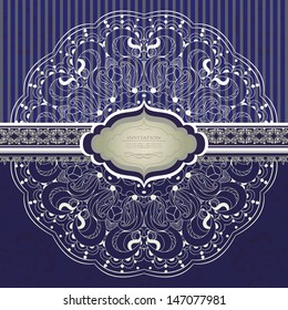 Beautiful invitation with lace vector eps 10