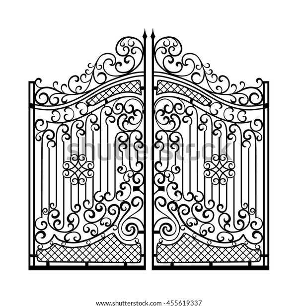 美しい鉄の飾りの門 のベクター画像素材 ロイヤリティフリー