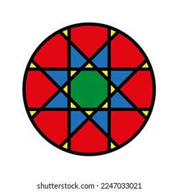 beautiful Islamic geometric pattern in circle