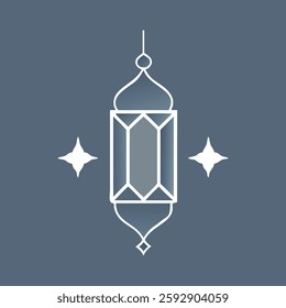 Beautiful Islamic lamp ornament vector design featuring intricate Arabic patterns and decorative lantern elements.