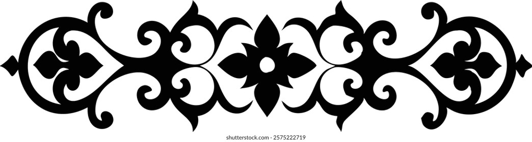 Beautiful Islamic ornament design featuring intricate geometric patterns and elegant arabesque elements, perfect for decorative projects, graphic design, and cultural artwork. islamic, ornament

