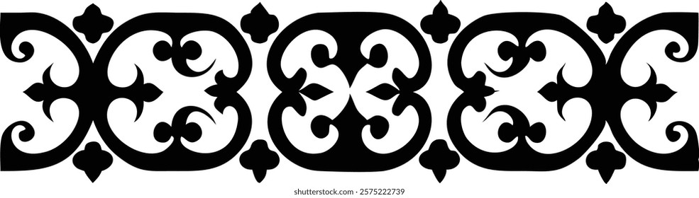 Beautiful Islamic ornament design featuring intricate geometric patterns and elegant arabesque elements, perfect for decorative projects, graphic design, and cultural artwork. islamic, ornament

