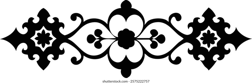 Beautiful Islamic ornament design featuring intricate geometric patterns and elegant arabesque elements, perfect for decorative projects, graphic design, and cultural artwork. islamic, ornament

