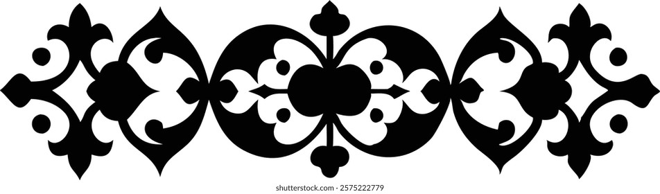 Beautiful Islamic ornament design featuring intricate geometric patterns and elegant arabesque elements, perfect for decorative projects, graphic design, and cultural artwork. islamic, ornament

