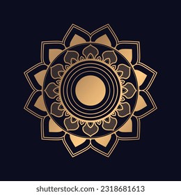 Beautiful Islamic pattern golden color mandala design vector template