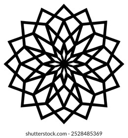 Beautiful Islamic pattern vector with intricate geometric designs. Perfect for Ramadan, mosque decor, and Islamic art. Editable for versatile use.