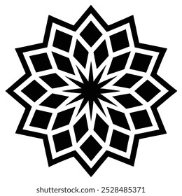 Vetor padrão islâmico bonito com desenhos geométricos intrincados. Perfeito para Ramadã, decoração de mesquitas e arte islâmica. Editável para uso versátil.