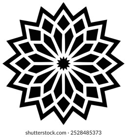 Beautiful Islamic pattern vector with intricate geometric designs. Perfect for Ramadan, mosque decor, and Islamic art. Editable for versatile use.